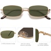 image:imageSOJOS Trendy Rectangle Sunglasses Womens Mens Retro 80s 90s Y2k Chic Narrow Thin Skinny Sunnies SJ1187Shiny GoldGreen