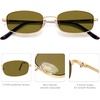 image:imageSOJOS Trendy Rectangle Sunglasses Womens Mens Retro 80s 90s Y2k Chic Narrow Thin Skinny Sunnies SJ1187Yellow GoldDark Green