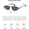 image:imageSOJOS Trendy Small Oval Polarized Sunglasses for Women Men Chic Y2K Fun Sunnies SJ1251BlackGrey