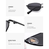image:imageSOJOS Trendy Small Oval Polarized Sunglasses for Women Men Chic Y2K Fun Sunnies SJ1251BlackGrey