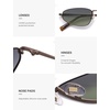 image:imageSOJOS Trendy Small Oval Polarized Sunglasses for Women Men Chic Y2K Fun Sunnies SJ1251BrownGradient Green