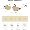 image:imageSOJOS Trendy Small Oval Polarized Sunglasses for Women Men Chic Y2K Fun Sunnies SJ1251BrownLight Brown Tint