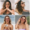 image:imageSOJOS Trendy Small Oval Polarized Sunglasses for Women Men Chic Y2K Fun Sunnies SJ1251GreenLight Green Tint