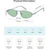 image:imageSOJOS Trendy Small Oval Polarized Sunglasses for Women Men Chic Y2K Fun Sunnies SJ1251GreenLight Green Tint