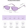 image:imageSOJOS Trendy Small Oval Polarized Sunglasses for Women Men Chic Y2K Fun Sunnies SJ1251PurpleLight Purple Tint