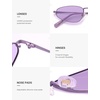 image:imageSOJOS Trendy Small Oval Polarized Sunglasses for Women Men Chic Y2K Fun Sunnies SJ1251PurpleLight Purple Tint