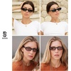 image:imageSOJOS Trendy Small Rectangle Polarized Sunglasses for Women Men Retro Y2K Narrow Thin Skinny Sunnies SJ2363BlackGrey