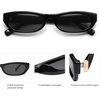 image:imageSOJOS Trendy Small Rectangle Polarized Sunglasses for Women Men Retro Y2K Narrow Thin Skinny Sunnies SJ2363BlackGrey
