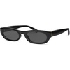 image:imageSOJOS Trendy Small Rectangle Polarized Sunglasses for Women Men Retro Y2K Narrow Thin Skinny Sunnies SJ2363BlackGrey
