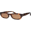 image:imageSOJOS Trendy Small Rectangle Polarized Sunglasses for Women Men Retro Y2K Narrow Thin Skinny Sunnies SJ2363Brown TortoiseBrown