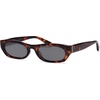 image:imageSOJOS Trendy Small Rectangle Polarized Sunglasses for Women Men Retro Y2K Narrow Thin Skinny Sunnies SJ2363Brown TortoiseGrey