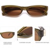 image:imageSOJOS Trendy Small Rectangle Polarized Sunglasses for Women Men Retro Y2K Narrow Thin Skinny Sunnies SJ2363Olive GreenBrown