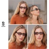 image:imageSOJOS Trendy Small Rectangle Polarized Sunglasses for Women Men Retro Y2K Narrow Thin Skinny Sunnies SJ2363Olive GreenBrown