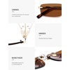 image:imageSOJOS Trendy Small Square Sunglasses Womens Retro Rimless Sun Glasses Vintage Narrow Shades SJ1280Gold  Brown Lens