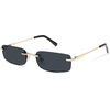 image:imageSOJOS Trendy Small Square Sunglasses Womens Retro Rimless Sun Glasses Vintage Narrow Shades SJ1280Gold  Grey Lens
