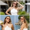 image:imageSOJOS Trendy Small Square Sunglasses Womens Retro Rimless Sun Glasses Vintage Narrow Shades SJ1280Gold  Grey Lens