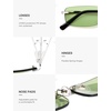 image:imageSOJOS Trendy Small Square Sunglasses Womens Retro Rimless Sun Glasses Vintage Narrow Shades SJ1280Silver  Green Lens