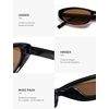 image:imageSOJOS Trendy Small Thin Y2k Cat Eye Polarized Sunglasses Womens Mens 80s 90s Retro Oval Sunnies SJ2664BlackBrown