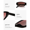 image:imageSOJOS Trendy Small Thin Y2k Cat Eye Polarized Sunglasses Womens Mens 80s 90s Retro Oval Sunnies SJ2664BlackGradient Reddish Brown