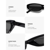 image:imageSOJOS Trendy Small Thin Y2k Cat Eye Polarized Sunglasses Womens Mens 80s 90s Retro Oval Sunnies SJ2664BlackGrey