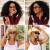 image:imageSOJOS Trendy Small Thin Y2k Cat Eye Polarized Sunglasses Womens Mens 80s 90s Retro Oval Sunnies SJ2664Brown TortoiseBrown