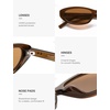 image:imageSOJOS Trendy Small Thin Y2k Cat Eye Polarized Sunglasses Womens Mens 80s 90s Retro Oval Sunnies SJ2664Dark BrownBrown