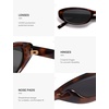 image:imageSOJOS Trendy Small Thin Y2k Cat Eye Polarized Sunglasses Womens Mens 80s 90s Retro Oval Sunnies SJ2664Dark TortoiseGrey