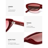 image:imageSOJOS Trendy Small Thin Y2k Cat Eye Polarized Sunglasses Womens Mens 80s 90s Retro Oval Sunnies SJ2664RedGradient Red