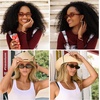 image:imageSOJOS Trendy Small Thin Y2k Cat Eye Polarized Sunglasses Womens Mens 80s 90s Retro Oval Sunnies SJ2664RedGradient Red