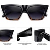image:imageSOJOS Trendy Square Cateye Polarized Sunglasses Womens Big Frame Shades SJ2115BlacktortoiseGrey