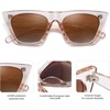 image:imageSOJOS Trendy Square Cateye Polarized Sunglasses Womens Big Frame Shades SJ2115Clear BrownBrown