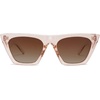 image:imageSOJOS Trendy Square Cateye Polarized Sunglasses Womens Big Frame Shades SJ2115Clear BrownBrown