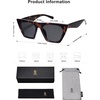 image:imageSOJOS Trendy Square Cateye Polarized Sunglasses Womens Big Frame Shades SJ2115Dark TortoiseGrey