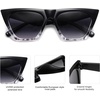 image:imageSOJOS Trendy Square Cateye Polarized Sunglasses Womens Big Frame Shades SJ2115Marble BlackGrey