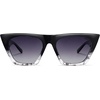 image:imageSOJOS Trendy Square Cateye Polarized Sunglasses Womens Big Frame Shades SJ2115Marble BlackGrey