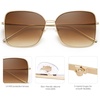 image:imageSOJOS Trendy Square Oversized Sunglasses Womens Mens UV400 Big Large Designer Shades SJ1082GoldBrown