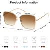 image:imageSOJOS Trendy Square Oversized Sunglasses Womens Mens UV400 Big Large Designer Shades SJ1082GoldBrown