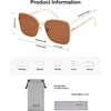 image:imageSOJOS Trendy Square Oversized Sunglasses Womens Mens UV400 Big Large Designer Shades SJ1082GoldDark Brown