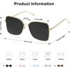 image:imageSOJOS Trendy Square Oversized Sunglasses Womens Mens UV400 Big Large Designer Shades SJ1082GoldDark Grey
