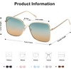 image:imageSOJOS Trendy Square Oversized Sunglasses Womens Mens UV400 Big Large Designer Shades SJ1082GoldGreen Gradient Brown