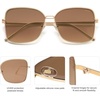 image:imageSOJOS Trendy Square Oversized Sunglasses Womens Mens UV400 Big Large Designer Shades SJ1082GoldLight Brown