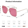 image:imageSOJOS Trendy Square Oversized Sunglasses Womens Mens UV400 Big Large Designer Shades SJ1082Shiny GoldBurgundy