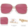 image:imageSOJOS Trendy Square Oversized Sunglasses Womens Mens UV400 Big Large Designer Shades SJ1082Shiny GoldBurgundy