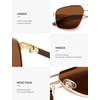 image:imageSOJOS Trendy Square Polarized Aviator Sunglasses for Women Men 80s 90s Retro Vintage Aviators SJ1283GoldBrown