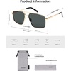 image:imageSOJOS Trendy Square Polarized Aviator Sunglasses for Women Men 80s 90s Retro Vintage Aviators SJ1283GoldGrey