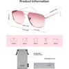 image:imageSOJOS Trendy Square Polarized Aviator Sunglasses for Women Men 80s 90s Retro Vintage Aviators SJ1283Rose GoldGradient Pink