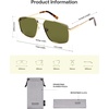 image:imageSOJOS Trendy Square Polarized Aviator Sunglasses for Women Men 80s 90s Retro Vintage Aviators SJ1283Yellow GoldOlive Green