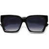 image:imageSOJOS Trendy Square Polarized Sunglasses Womens Retro Vintage Women 90s Sun Glasses SJ2612Black Frame Grey Grading Lens