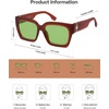 image:imageSOJOS Trendy Square Polarized Sunglasses Womens Retro Vintage Women 90s Sun Glasses SJ2612Brown Frame Green Lens