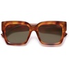 image:imageSOJOS Trendy Square Polarized Sunglasses Womens Retro Vintage Women 90s Sun Glasses SJ2612Brown Tortoise Frame Brown Lens